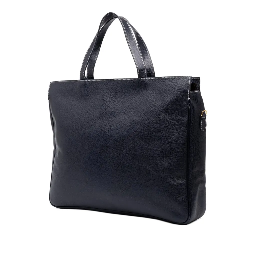 Loewe Leather Anagram Satchel Black Leather Very good - Back View