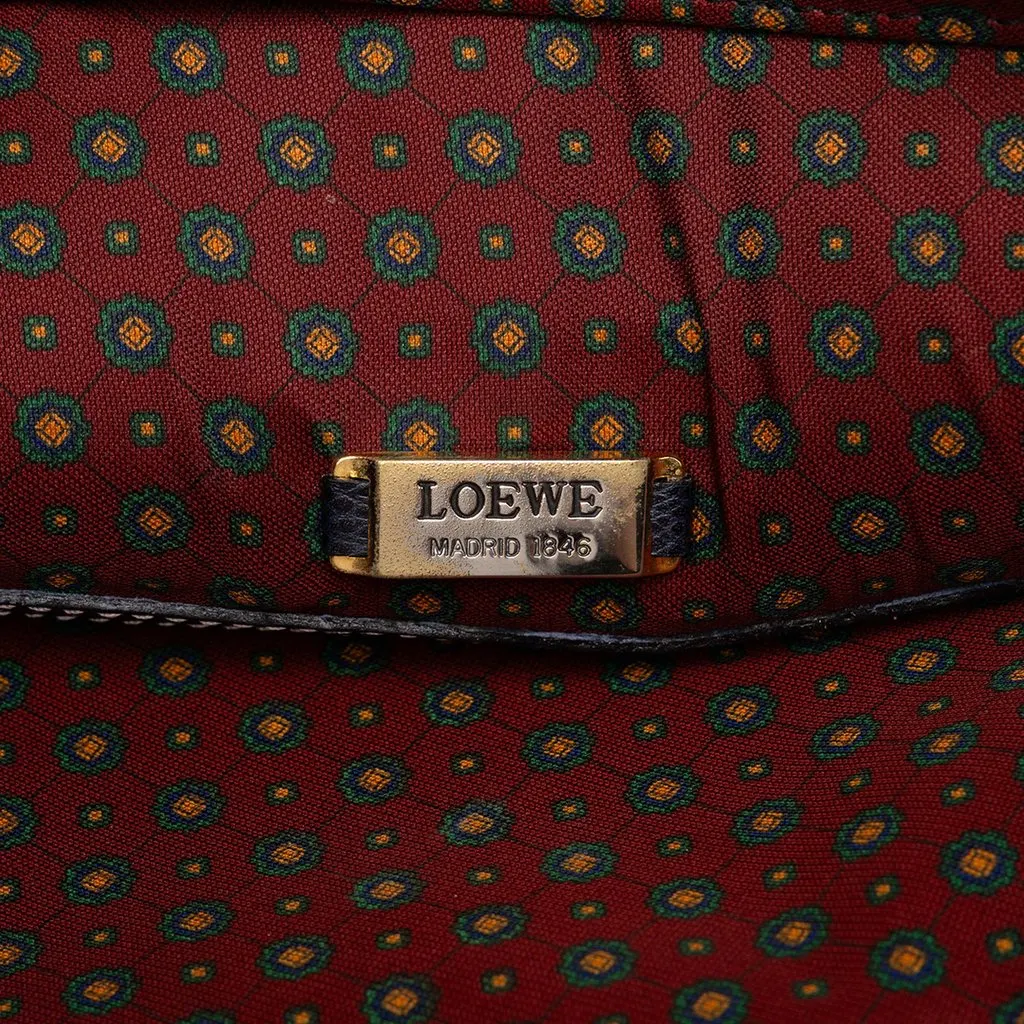 Loewe Leather Anagram Satchel Black Leather Very good - Box View