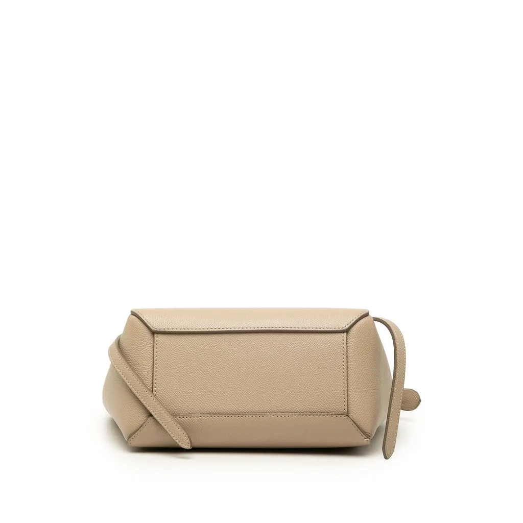 Celine Nano Grained Calfskin Belt Bag Beige Leather Good - Inside View