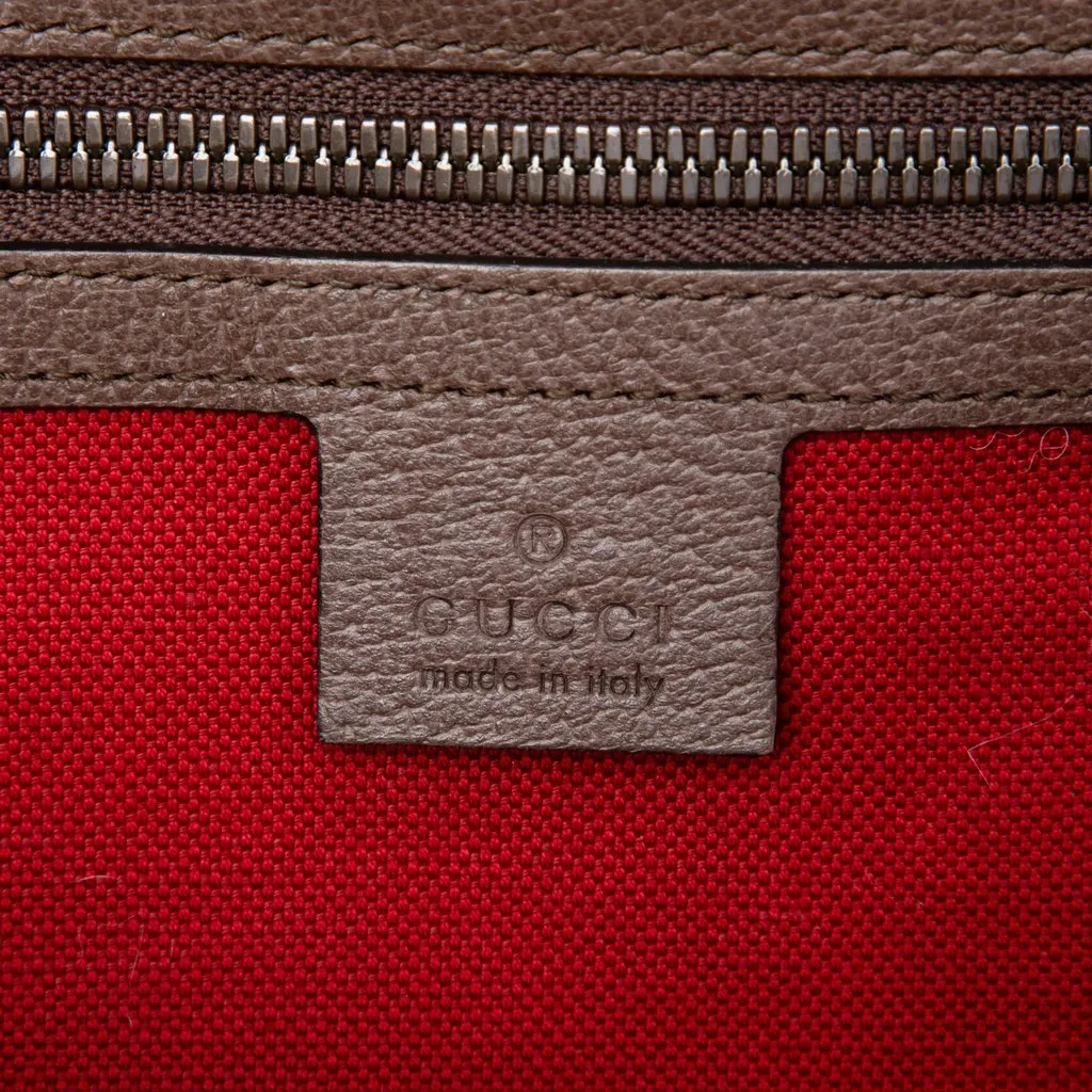Gucci Houndstooth Canvas Soft Trunk Crossbody Red Very good - Box View