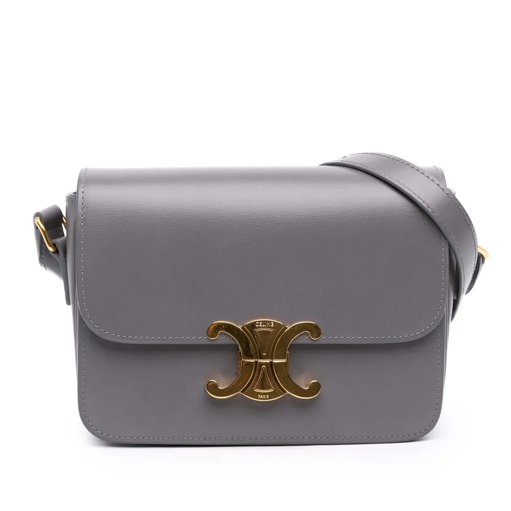 Celine Teen Shiny Calfskin Triomphe Crossbody MultiColor Leather Very good - Front View