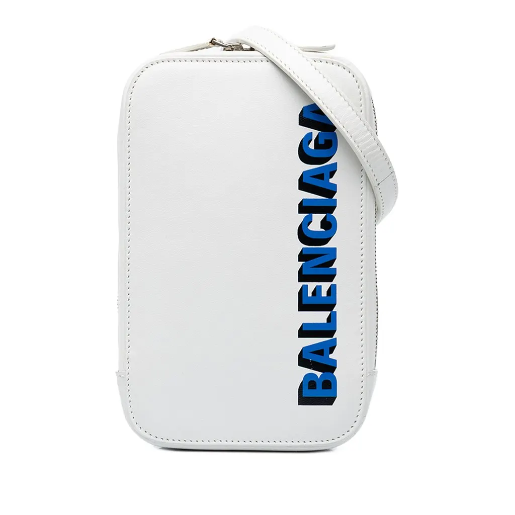 Balenciaga Grained Calfskin Cash Zip Phone Holder