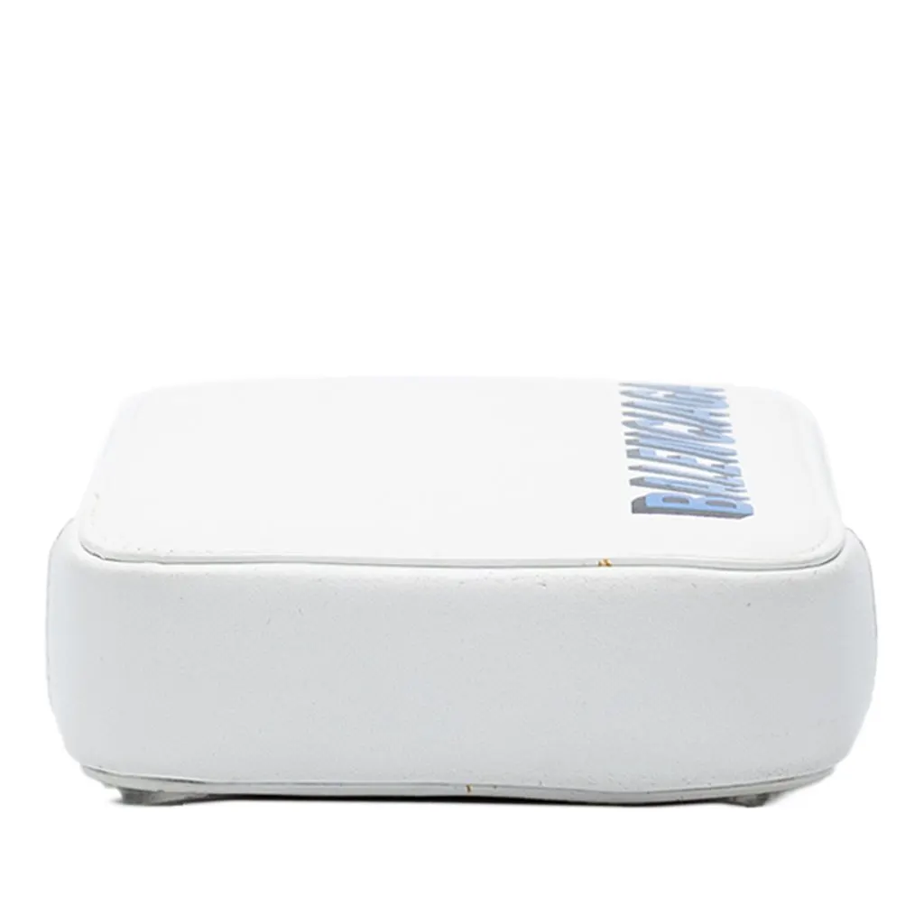 Balenciaga Grained Calfskin Cash Zip Phone Holder White Leather Very good - Inside View