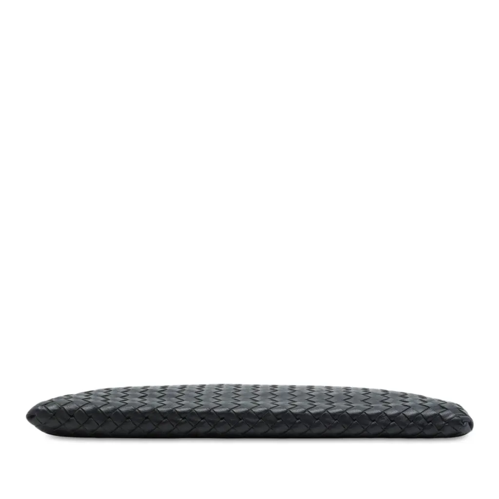 Bottega Veneta Large Nappa Intrecciato Flat Zip Biletto Pouch Black Leather Very good - Inside View