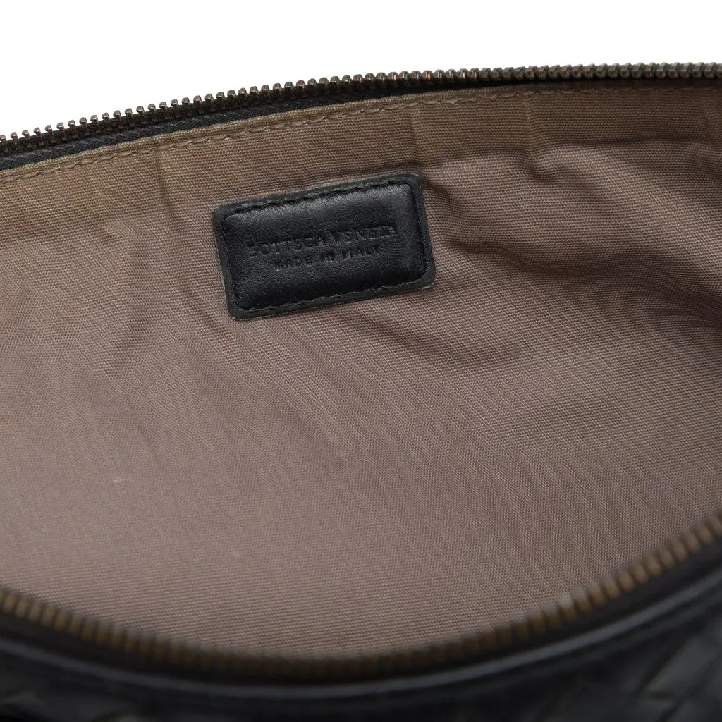 Bottega Veneta Large Nappa Intrecciato Flat Zip Biletto Pouch Black Leather Very good - Box View