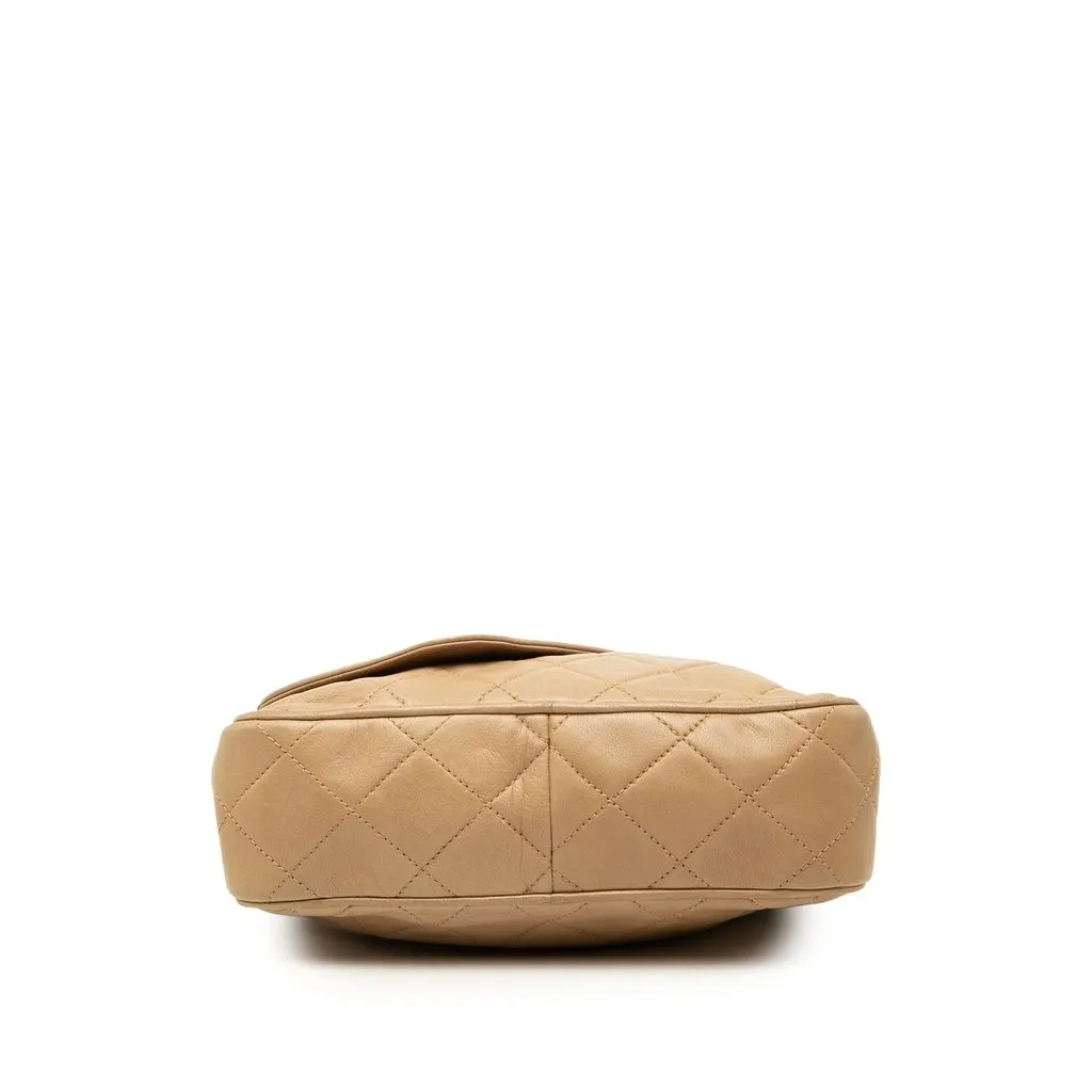 Chanel Mini CC Quilted Lambskin Tassel Camera Bag Beige Leather Very good - Inside View