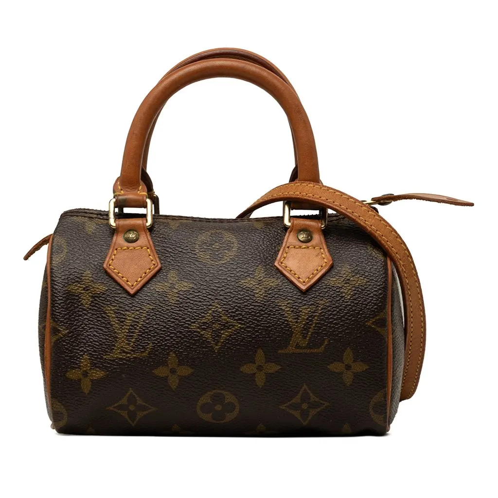 Louis Vuitton Monogram Mini Speedy HL Brown Good - Front View