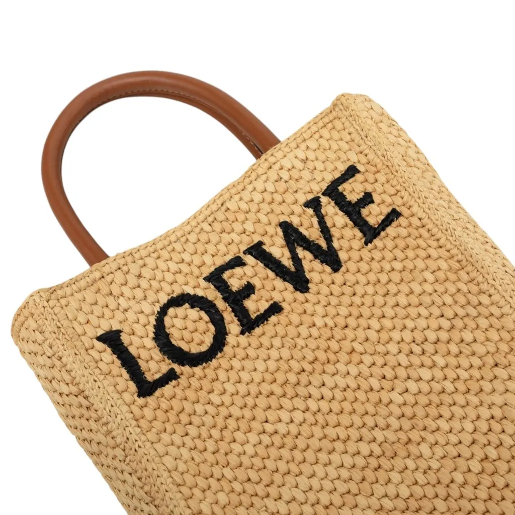 Loewe Raffia Standard A5 Satchel Beige Very good - Box View