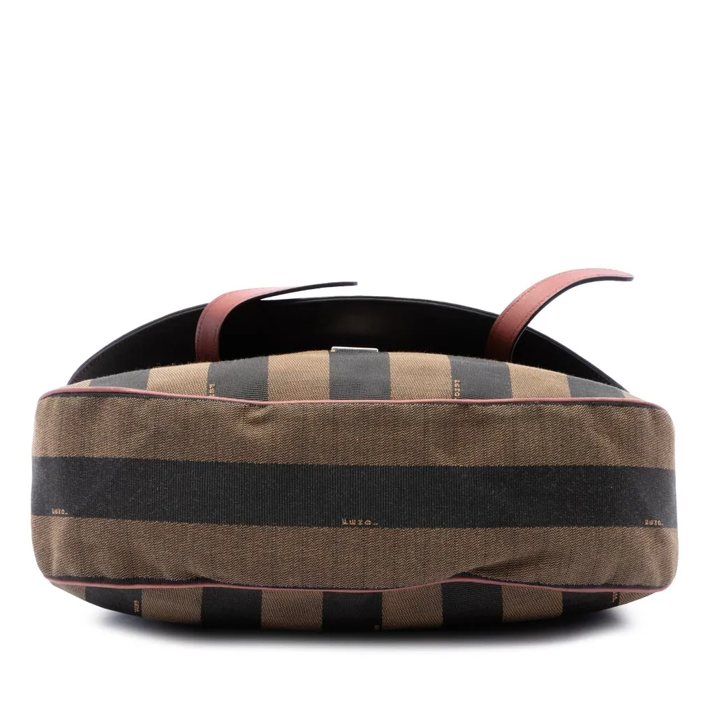 Fendi Pequin Canvas and Leather Top Handle Bag Brown Canvas Very good - Inside View