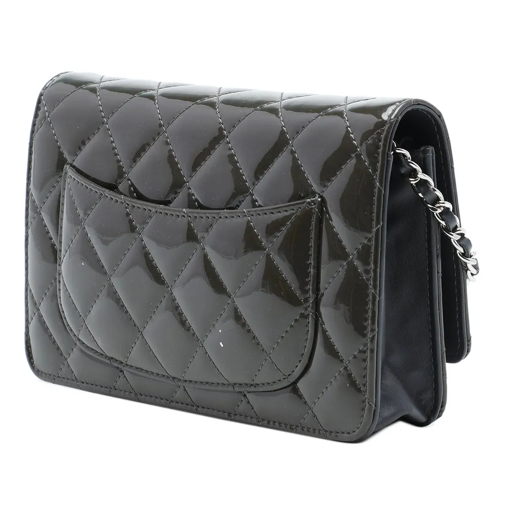 Chanel CC Quilted Patent Wallet On Chain MultiColor Leather Very good - Back View