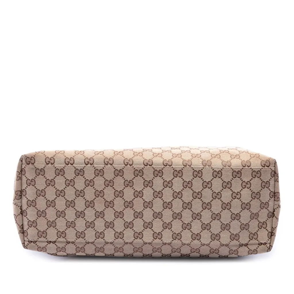 Gucci GG Canvas Web Tote Beige Very good - Inside View