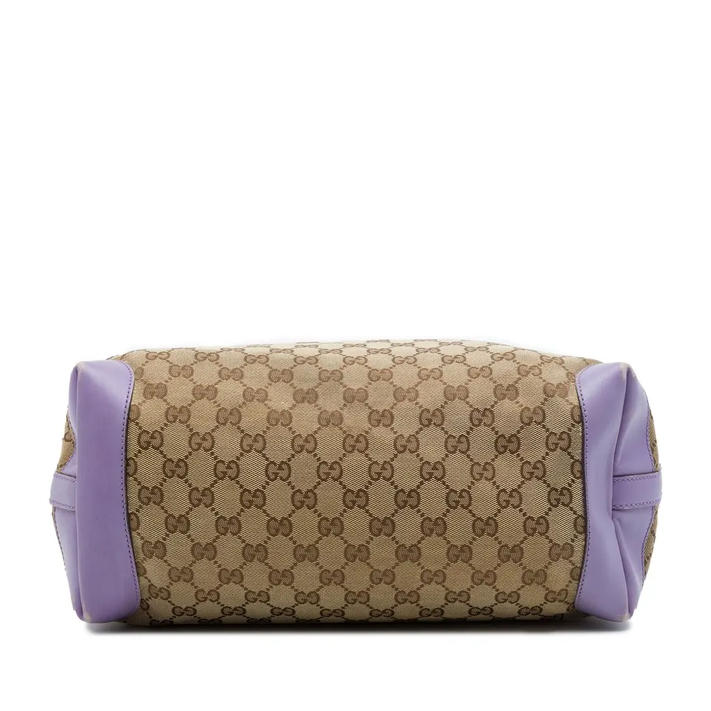 Gucci Medium GG Canvas Craft Tote Beige Canvas Good - Inside View
