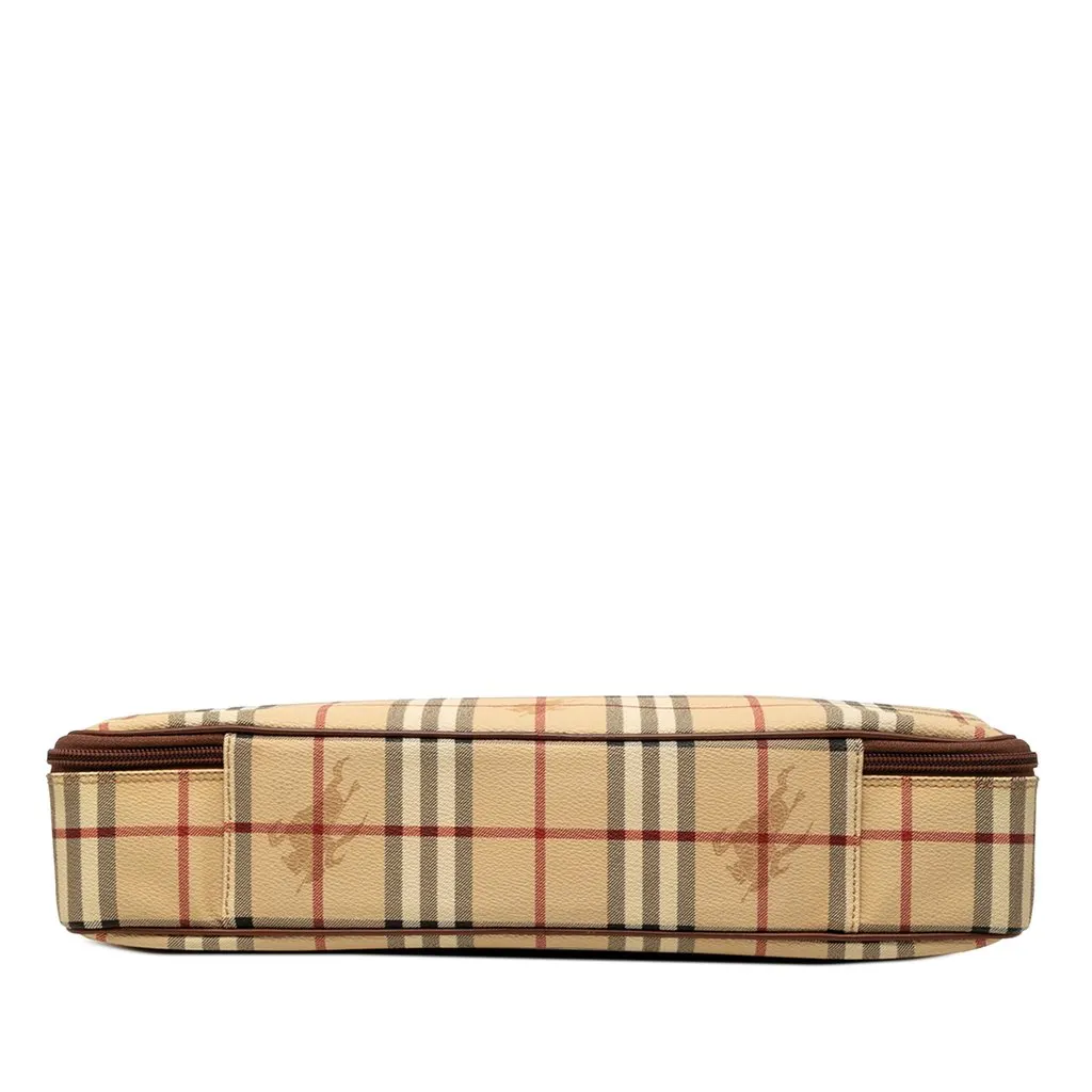 Burberry Haymarket Check Coated Canvas Business Bag Beige Very good - Inside View