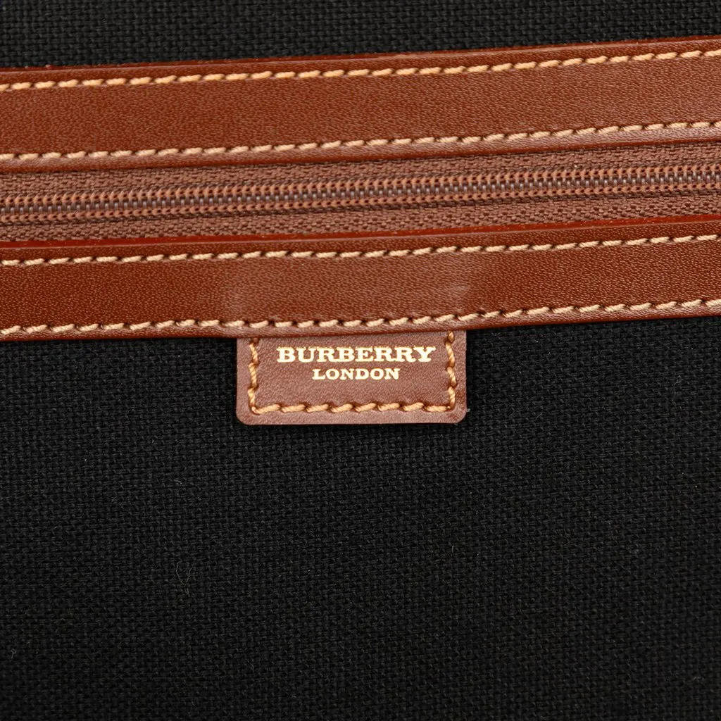 Burberry Haymarket Check Coated Canvas Business Bag Beige Very good - Box View