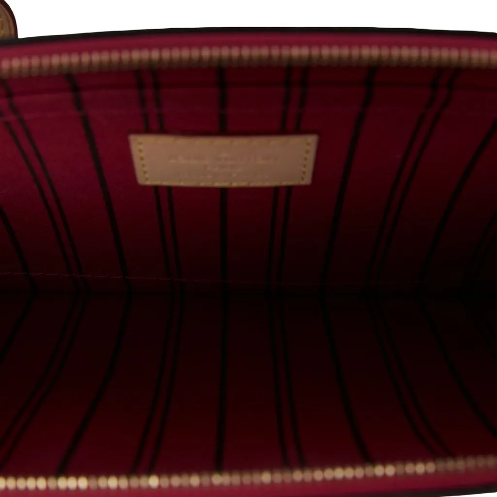 Louis Vuitton Monogram Neverfull MM Pouch Brown Canvas Very good - Model View