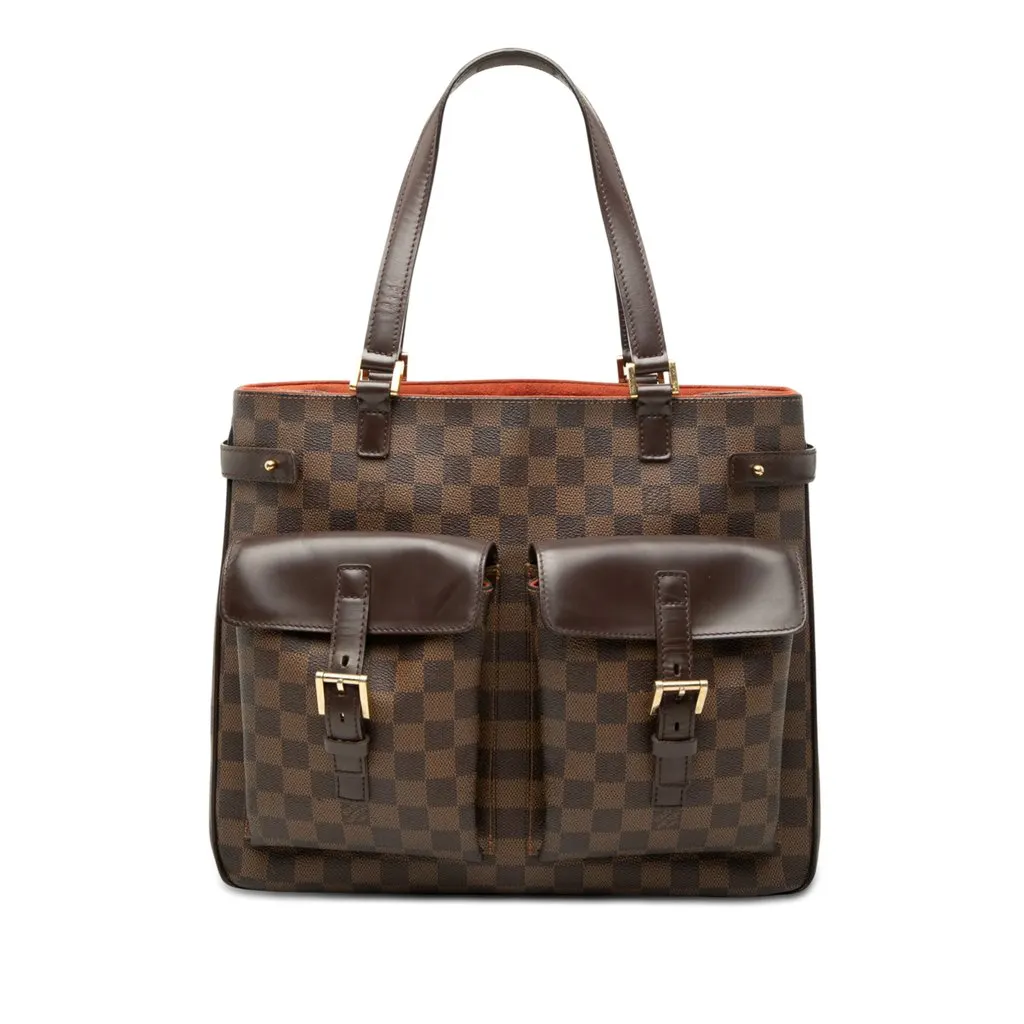 Louis Vuitton Damier Ebene Uzes Brown Good - Front View