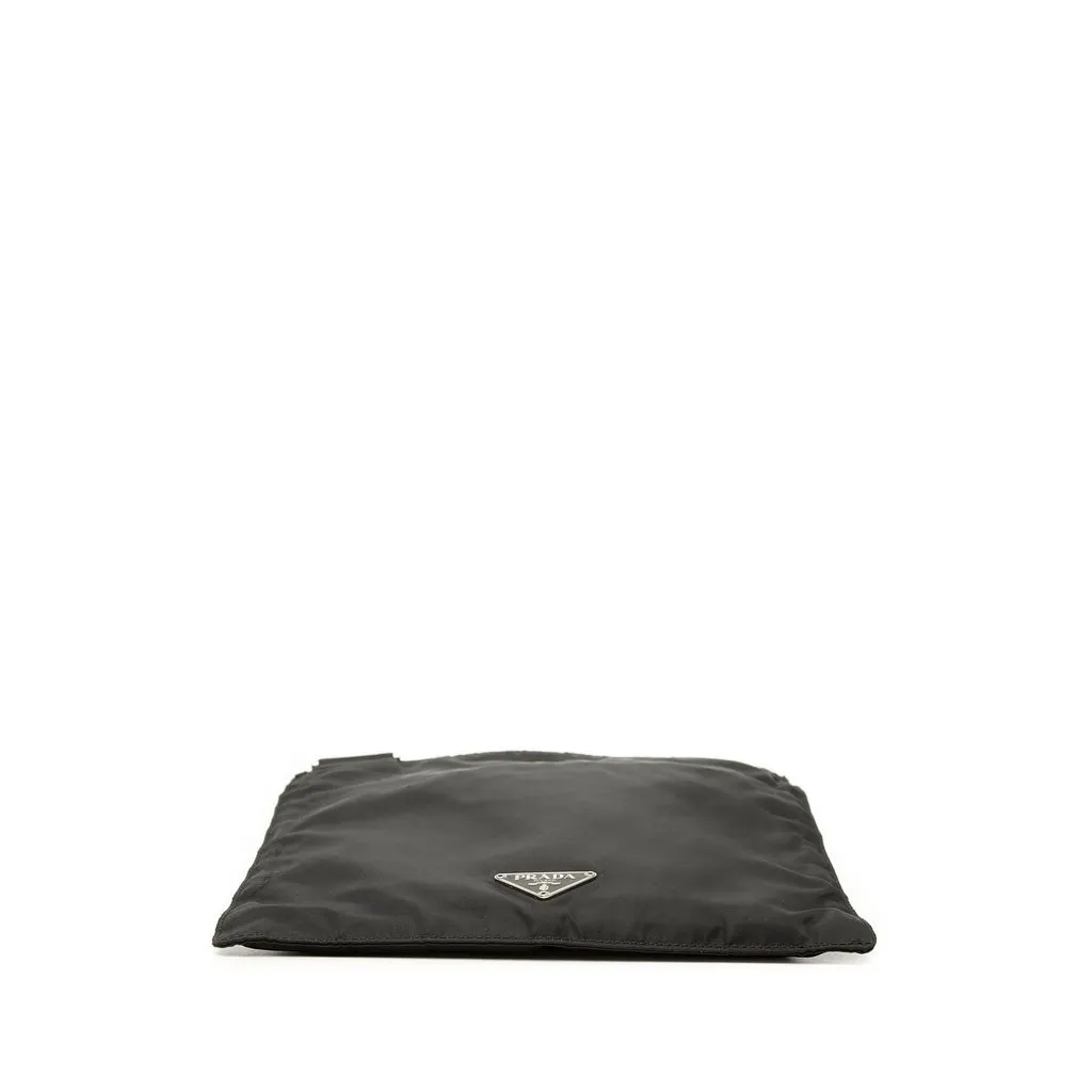Prada Tessuto Zip Top Crossbody Black Polyamide Good - Inside View