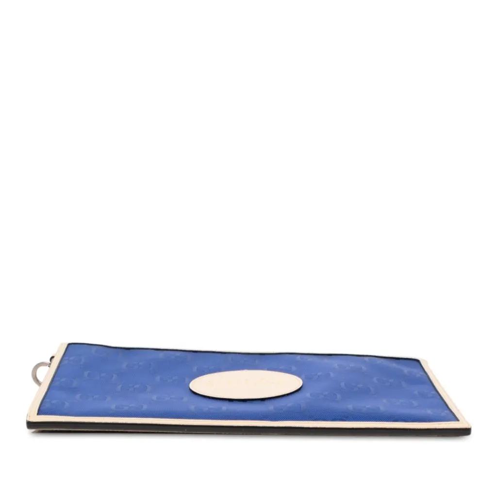 Gucci GG Nylon Off the Grid Clutch Blue Polyamide Very good - Inside View