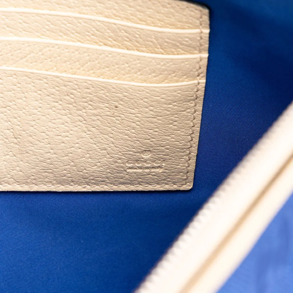 Gucci GG Nylon Off the Grid Clutch Blue Polyamide Very good - Box View