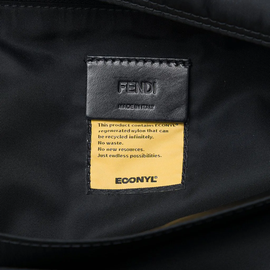 Fendi Nylon Baguette Messenger Bag Black Very good - Box View