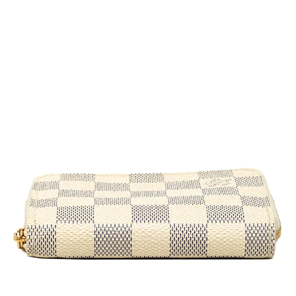 Louis Vuitton Damier Azur Zippy Coin Purse White Canvas Good - Inside View
