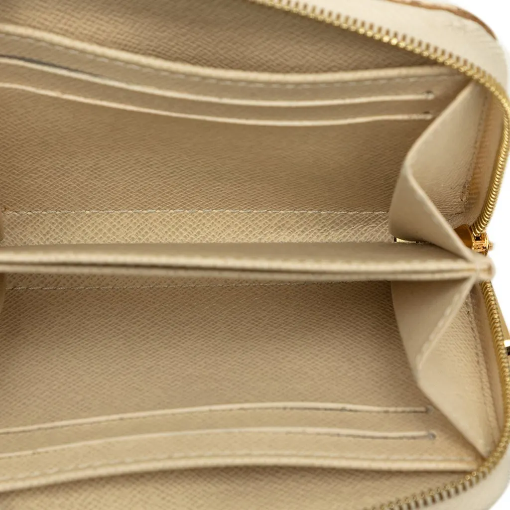 Louis Vuitton Damier Azur Zippy Coin Purse White Canvas Good - Model View