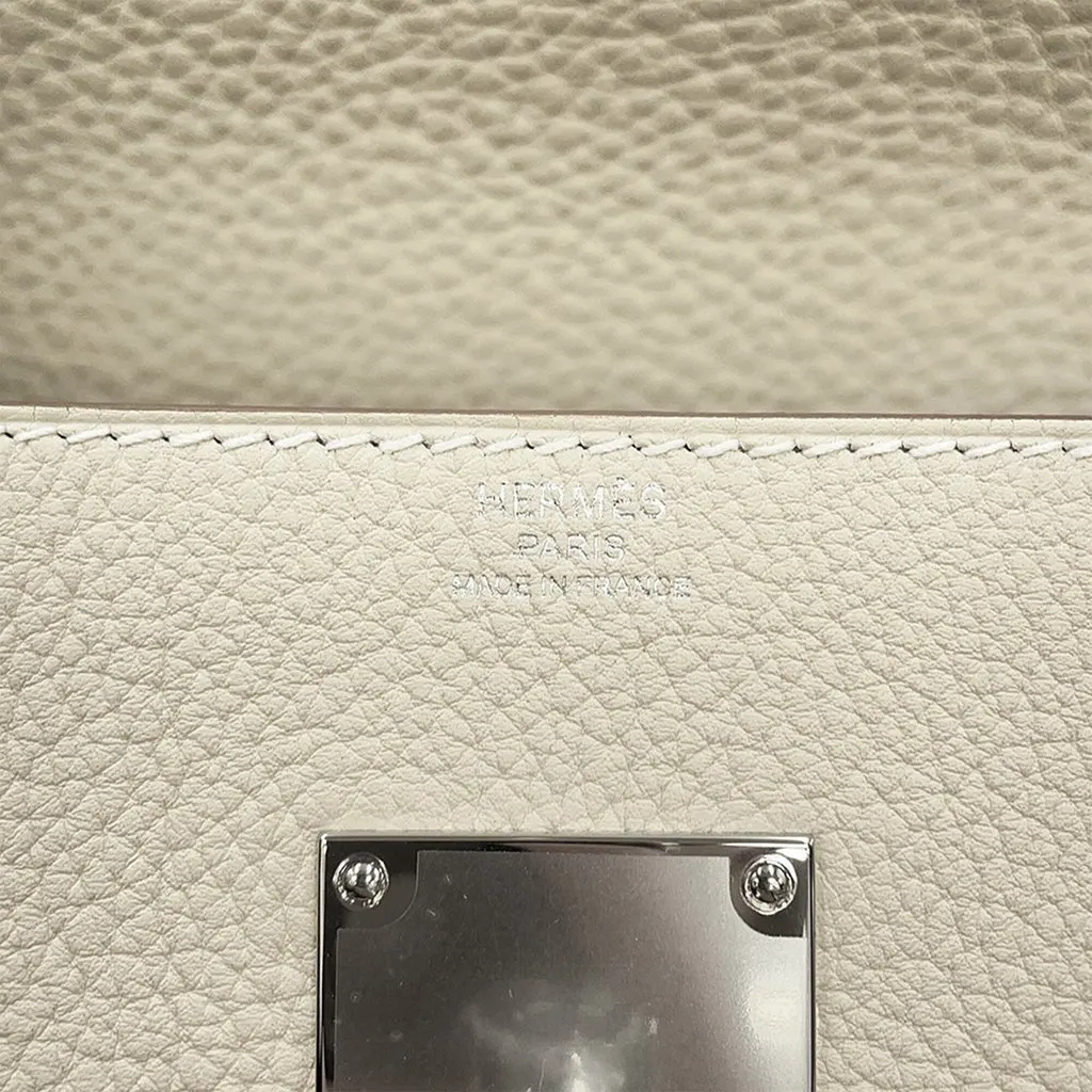 Hermès Togo Kelly Messenger PM White Leather Never worn - Box View