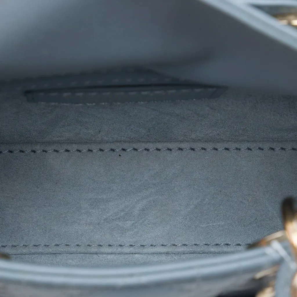 Dior Micro Lambskin Cannage Lady Dior Blue Leather Very good - Model View