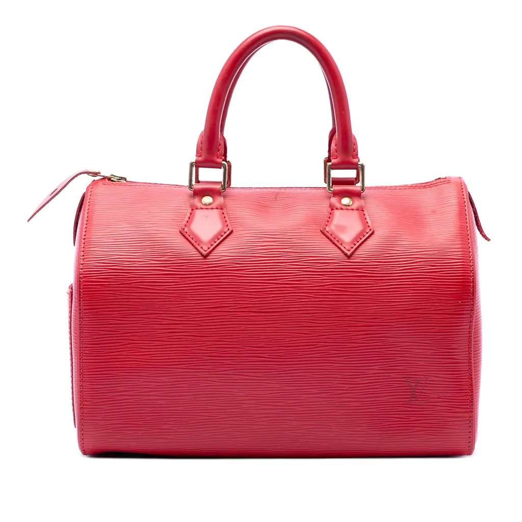 Louis Vuitton Epi Speedy 25 Red Leather Very good - Front View