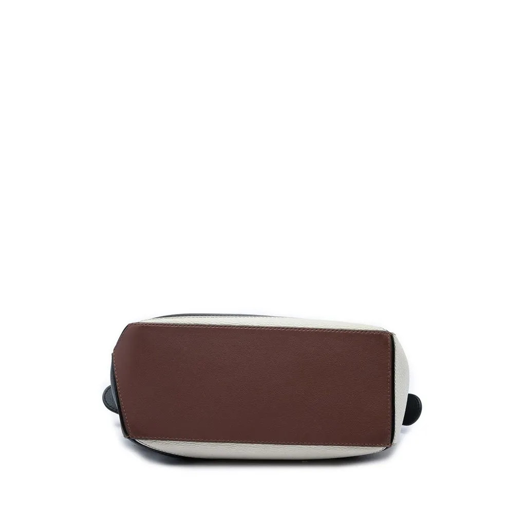 Loewe Small Tricolor Calfskin Puzzle Satchel Black Leather Good - Inside View