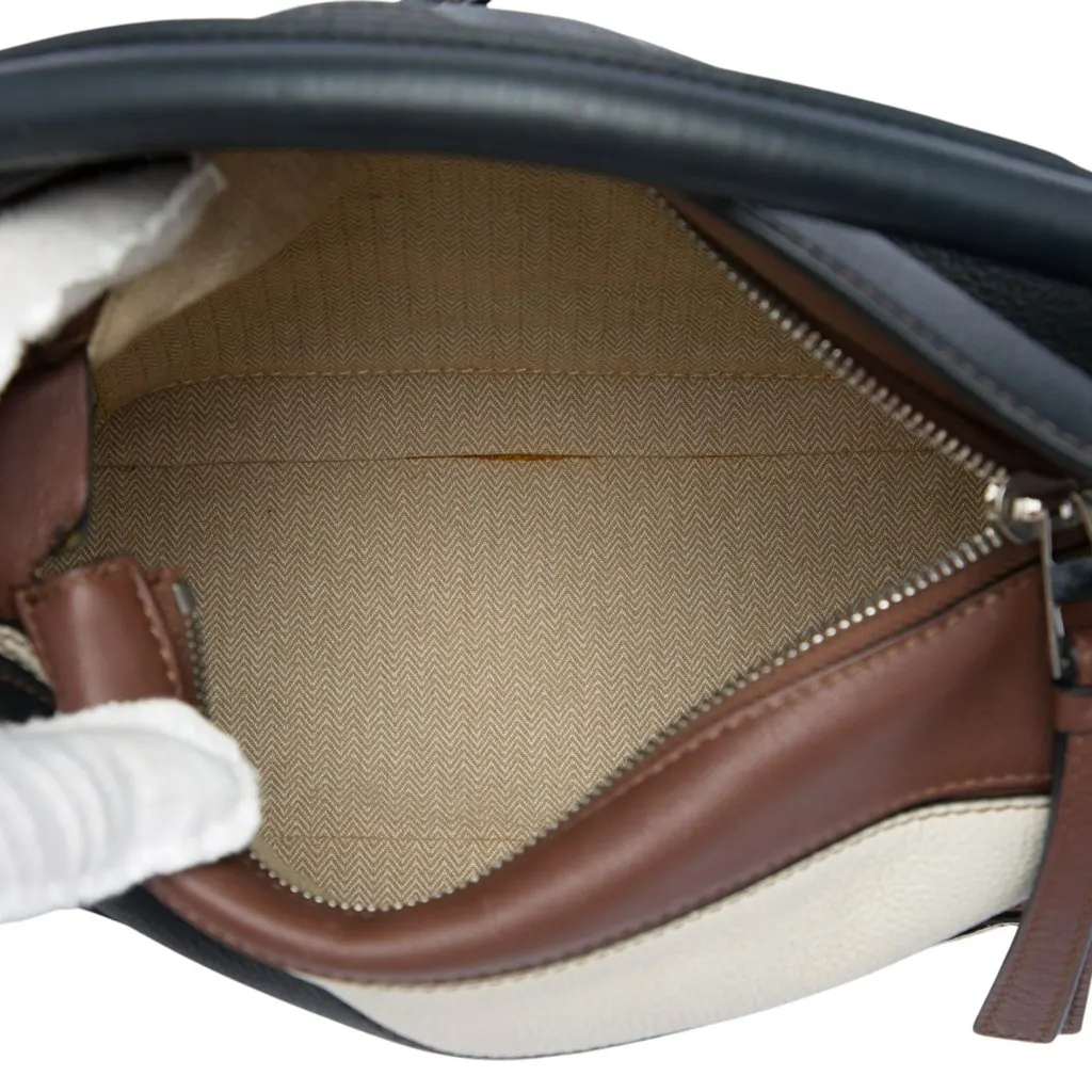 Loewe Small Tricolor Calfskin Puzzle Satchel Black Leather Good - Model View