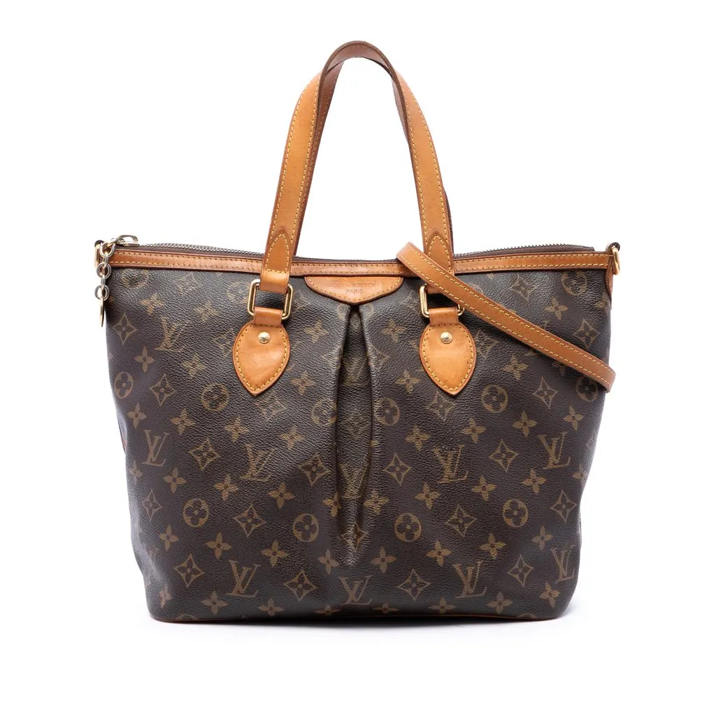 Louis Vuitton Monogram Palermo PM Brown Canvas Very good - Front View