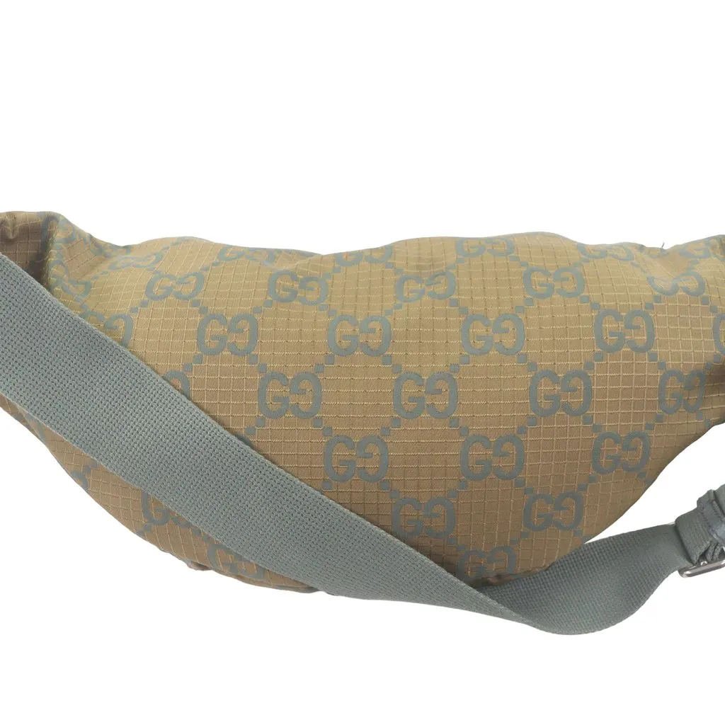 Gucci GG Ripstop Nylon Belt Bag Brown Very good - Back View