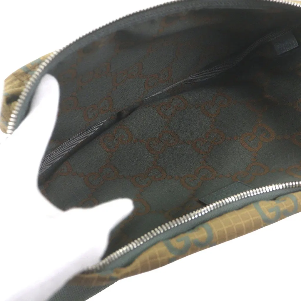 Gucci GG Ripstop Nylon Belt Bag Brown Very good - Model View