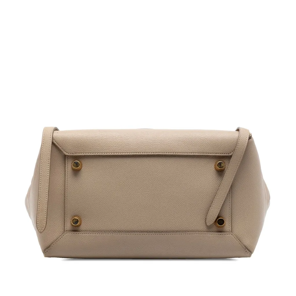 Celine Mini Grained Calfskin Belt Bag Beige Leather Good - Inside View