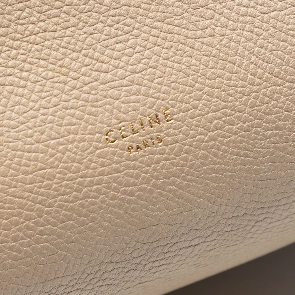 Celine Mini Grained Calfskin Belt Bag Beige Leather Good - Box View