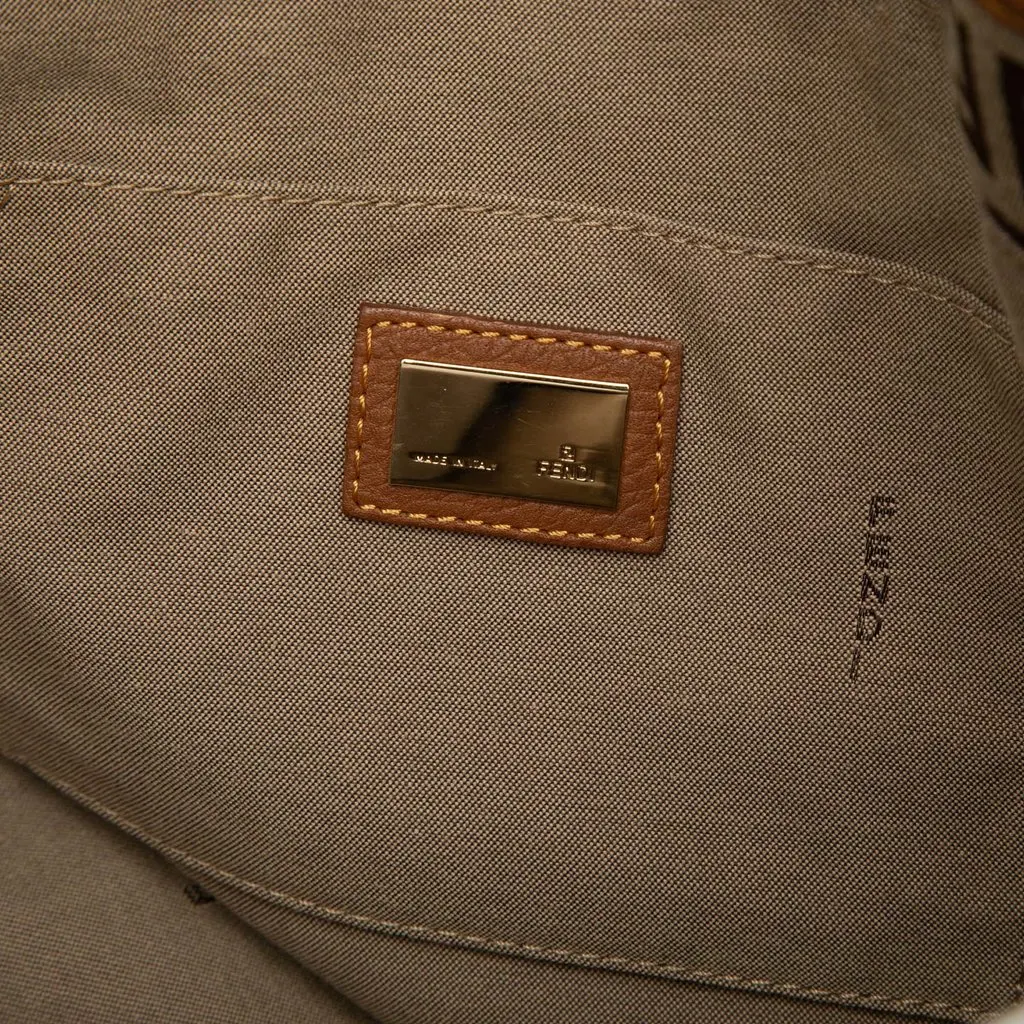 Fendi Zucchino Canvas Tote Beige Canvas Very good - Box View