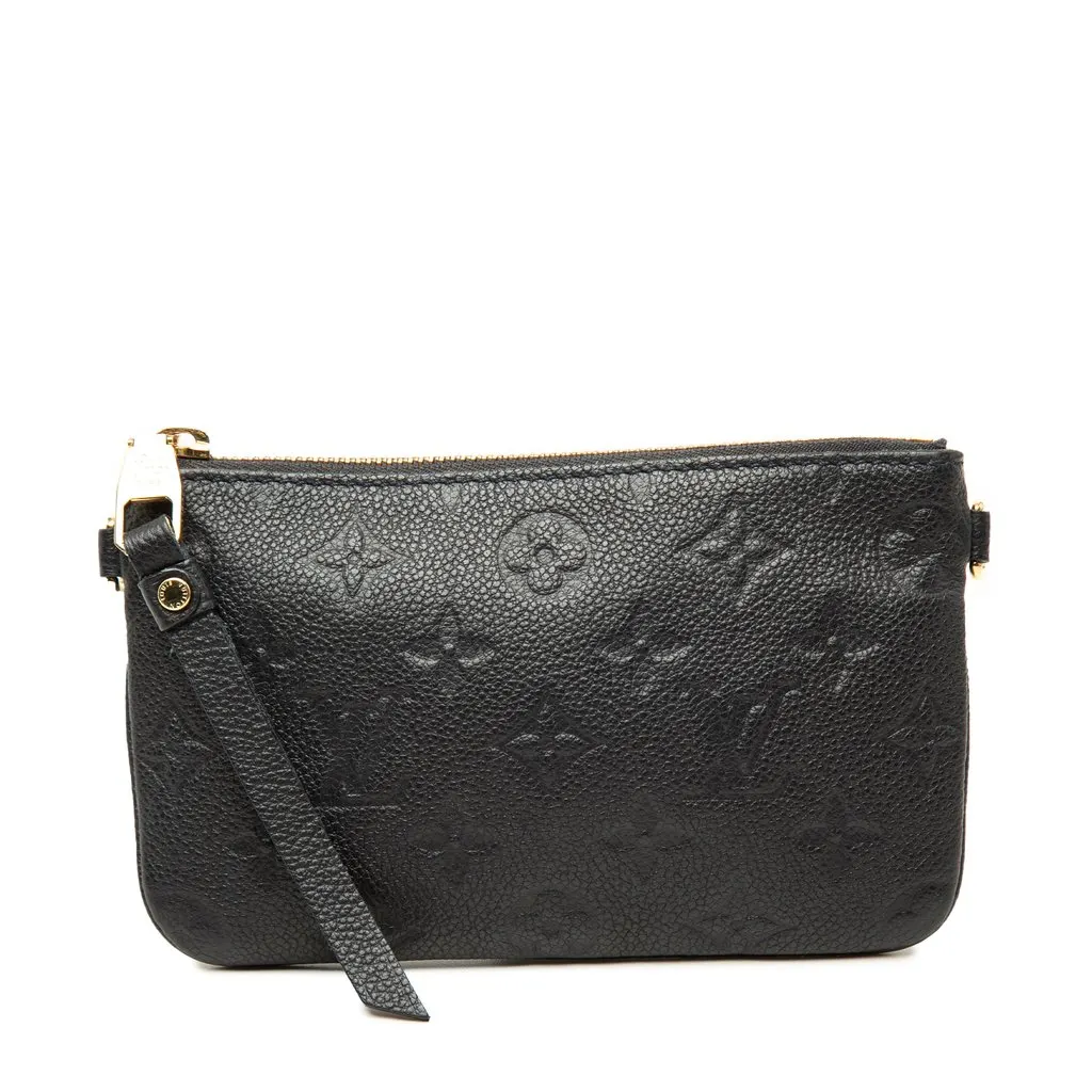 Louis Vuitton Monogram Empreinte Citadine Pochette Black Leather Very good - Front View