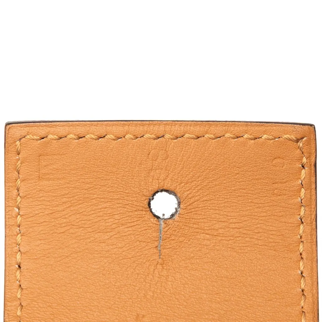 Hermès Chevre Mysore Collier de Chien Shadow Belt S Brown Leather Very good - Box View