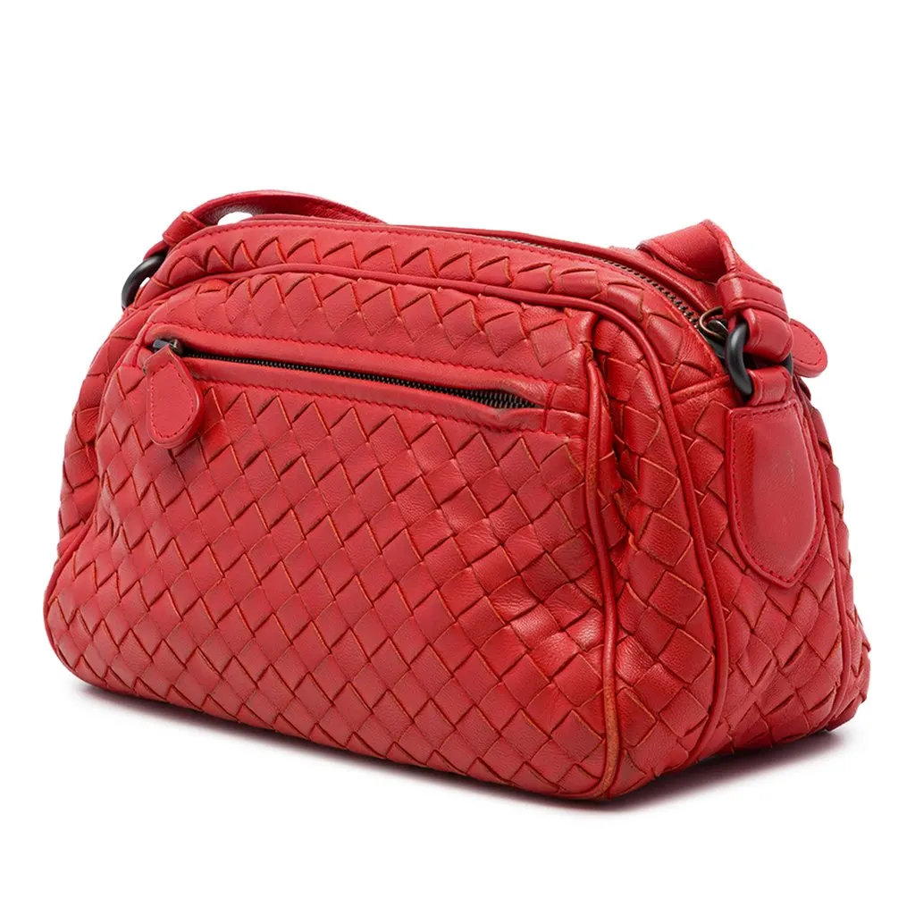 Bottega Veneta Nappa Intrecciato Crossbody Red Leather Very good - Back View