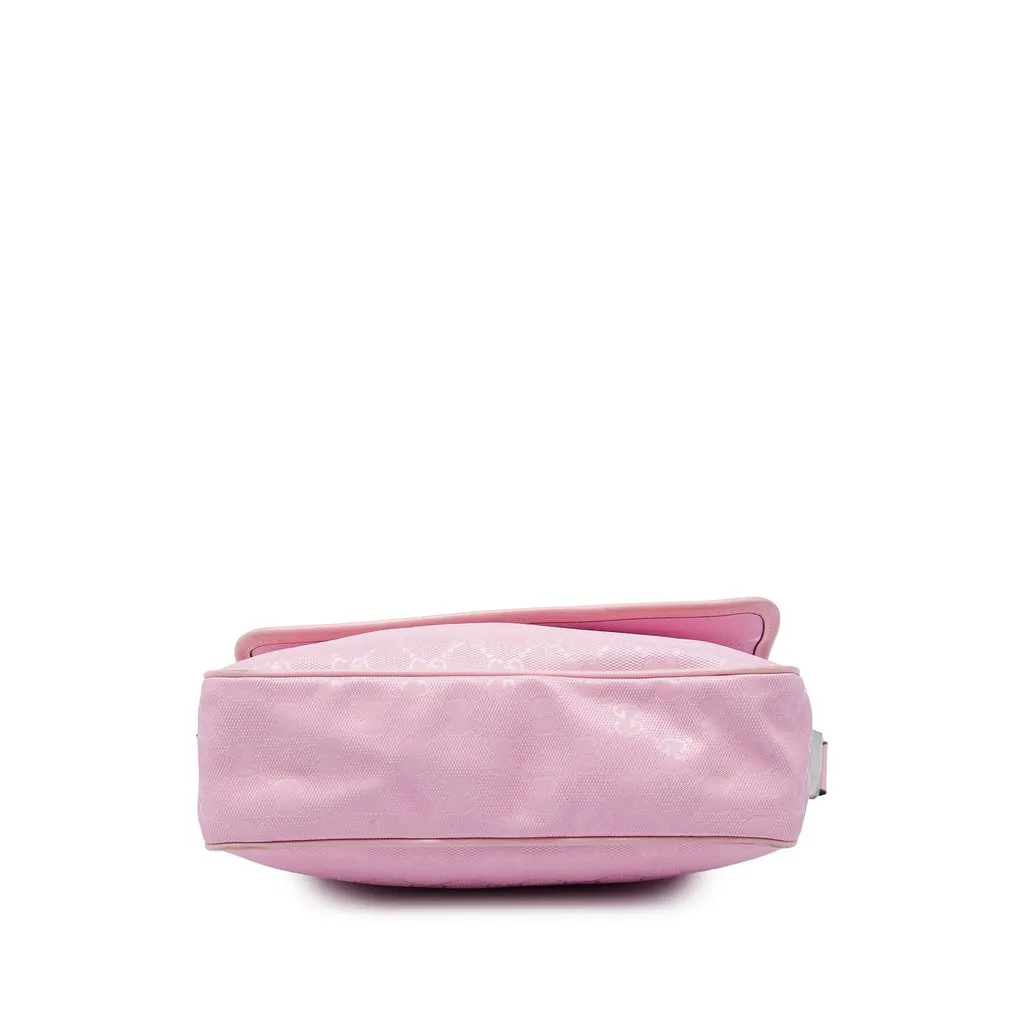 Gucci Kids GG Imprime Web Messenger Bag Pink Canvas Very good - Inside View