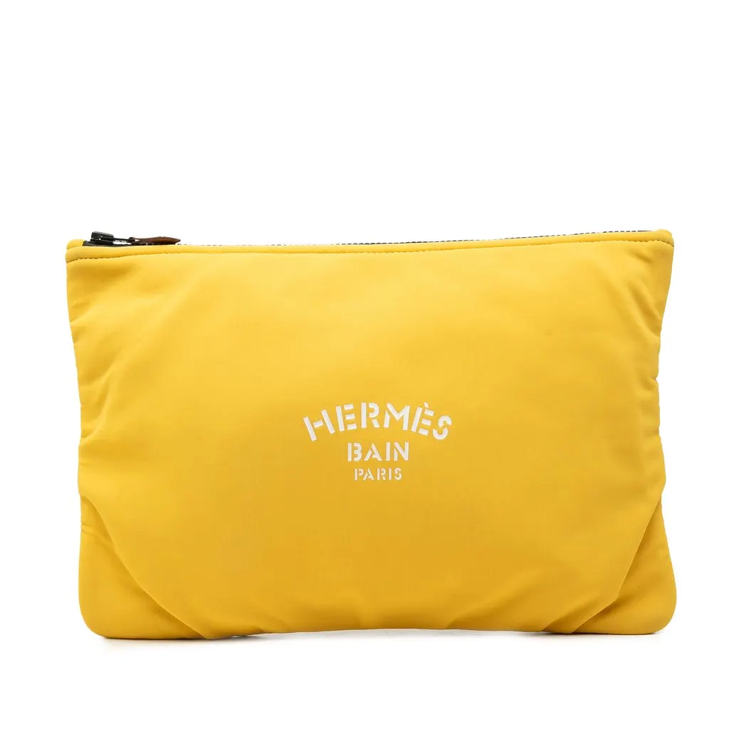 Hermès Medium Neoprene Neobain Case Yellow Polyester Very good - Front View