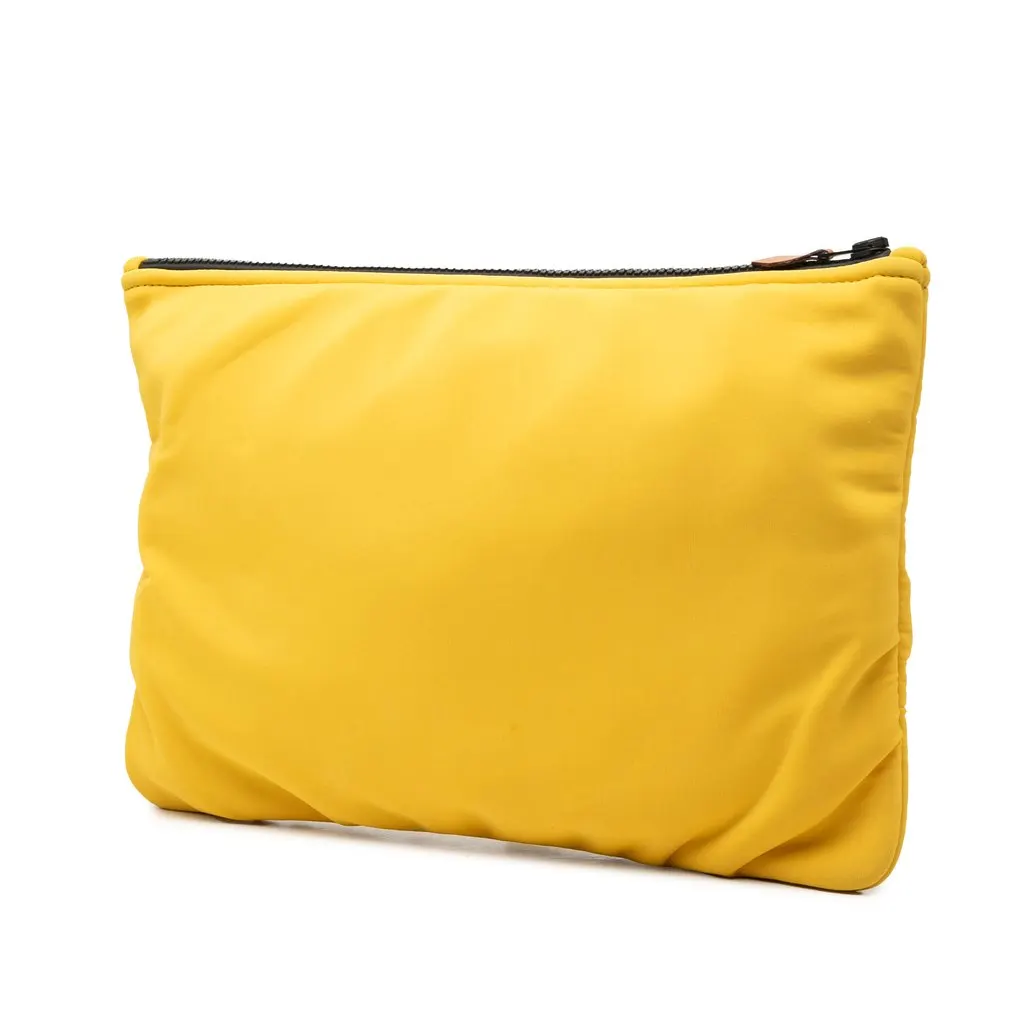 Hermès Medium Neoprene Neobain Case Yellow Polyester Very good - Back View