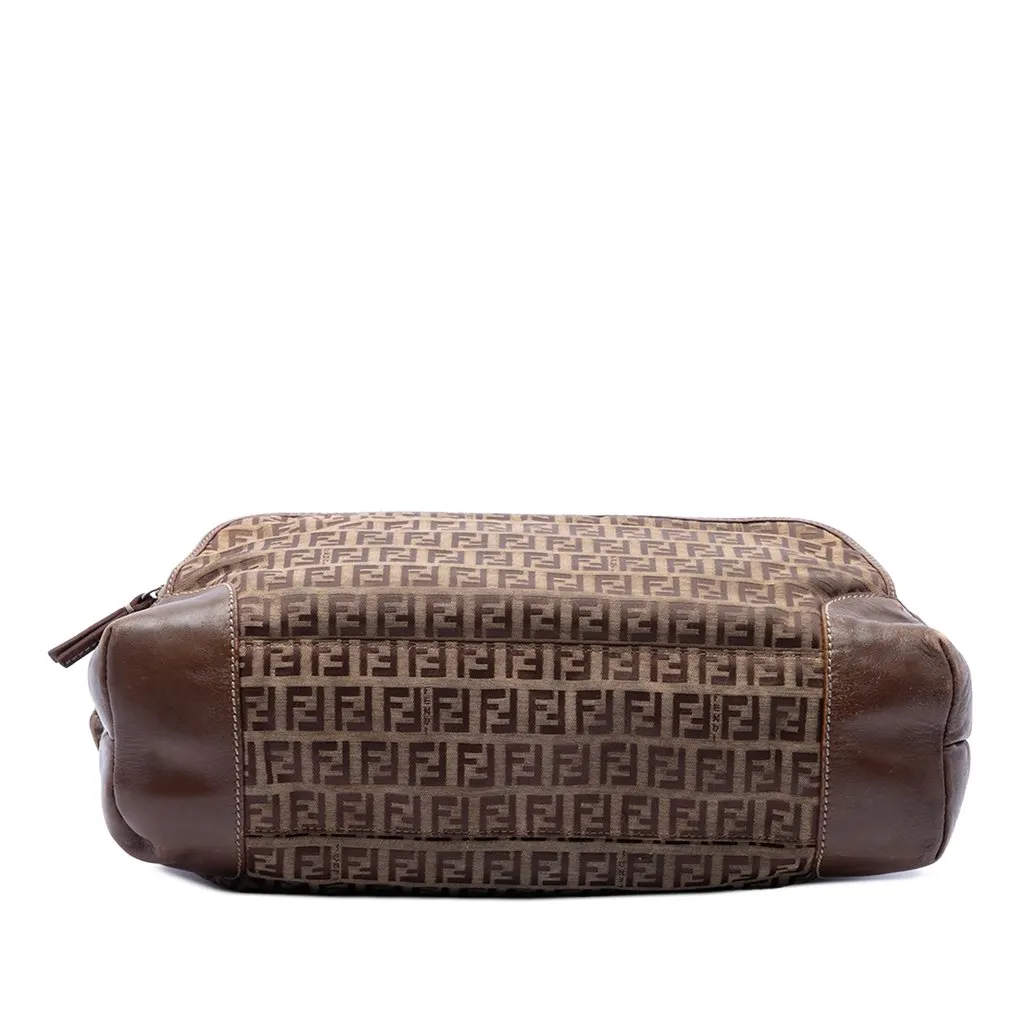 Fendi Zucchino Canvas Chef Shopping Tote Brown Very good - Inside View