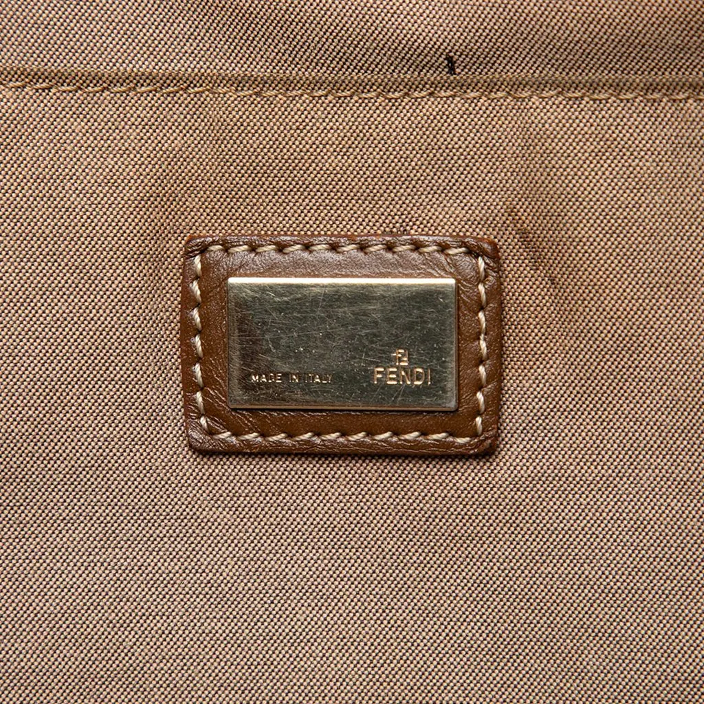 Fendi Zucchino Canvas Chef Shopping Tote Brown Very good - Box View