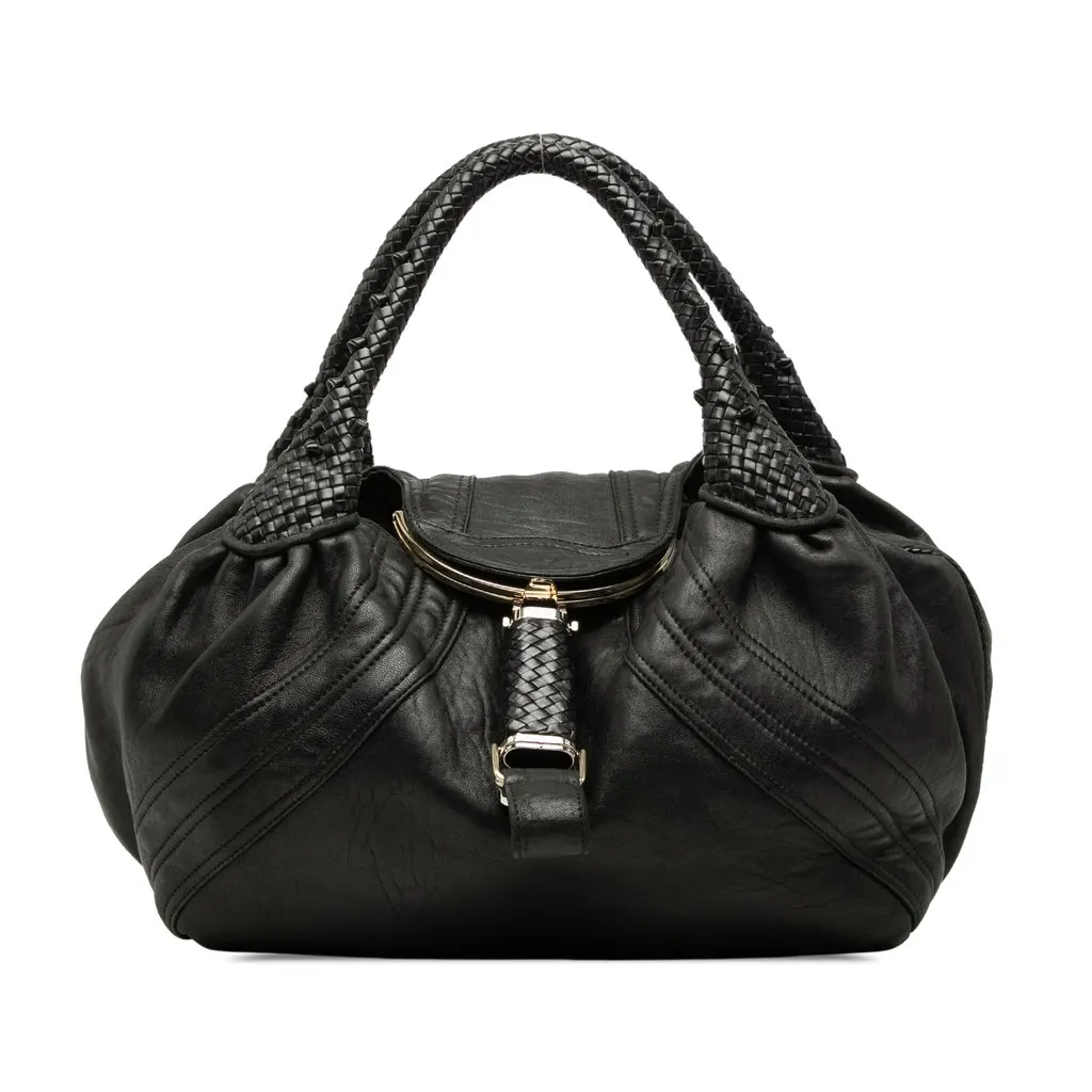 Fendi Leather Spy Handbag Black Leather Very good - Front View