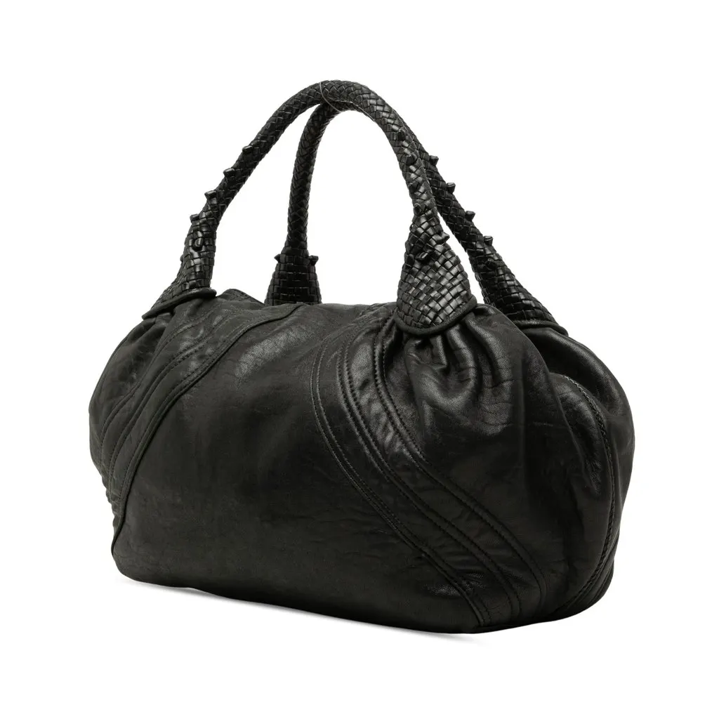 Fendi Leather Spy Handbag Black Leather Very good - Back View