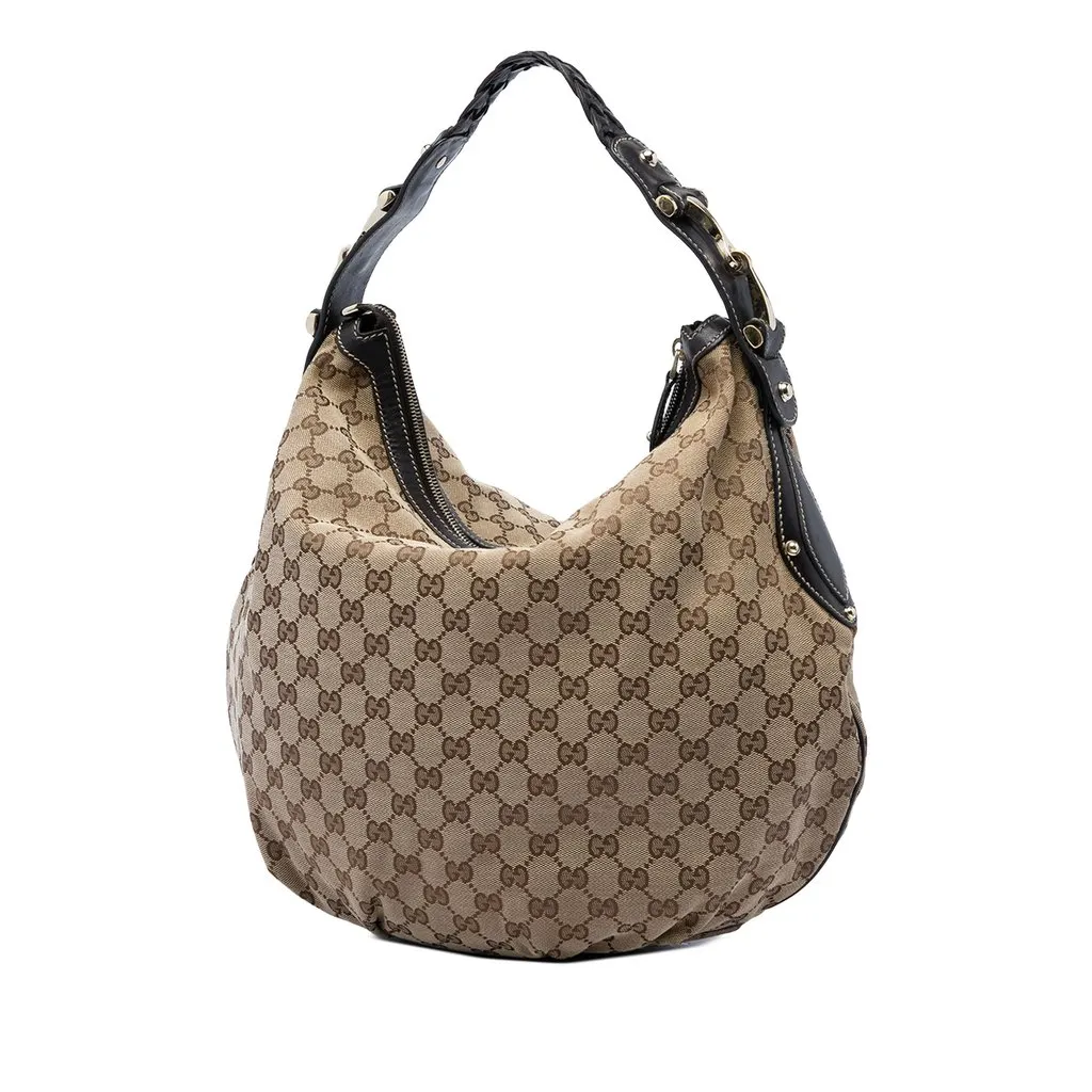 Gucci Medium GG Canvas Pelham Hobo Beige Very good - Back View