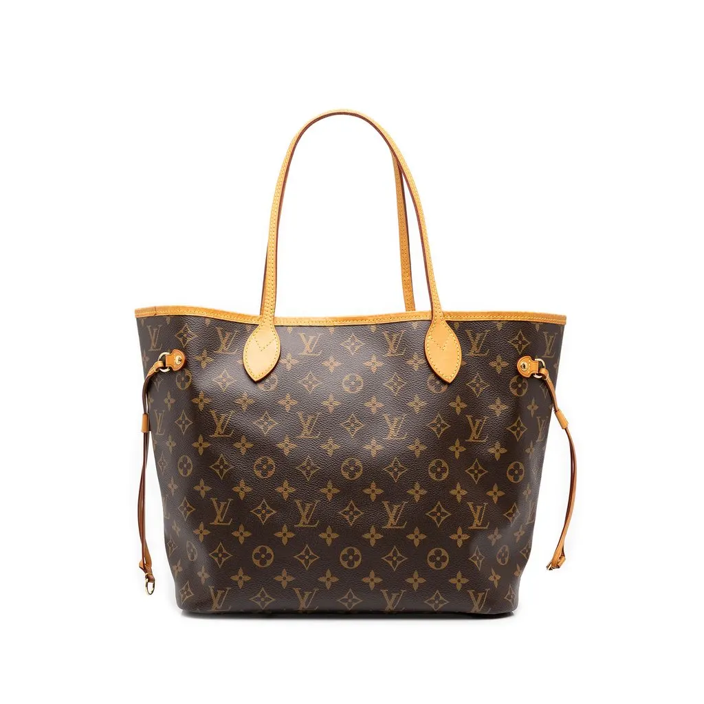 Louis Vuitton Monogram Neverfull MM Brown Canvas Good - Front View