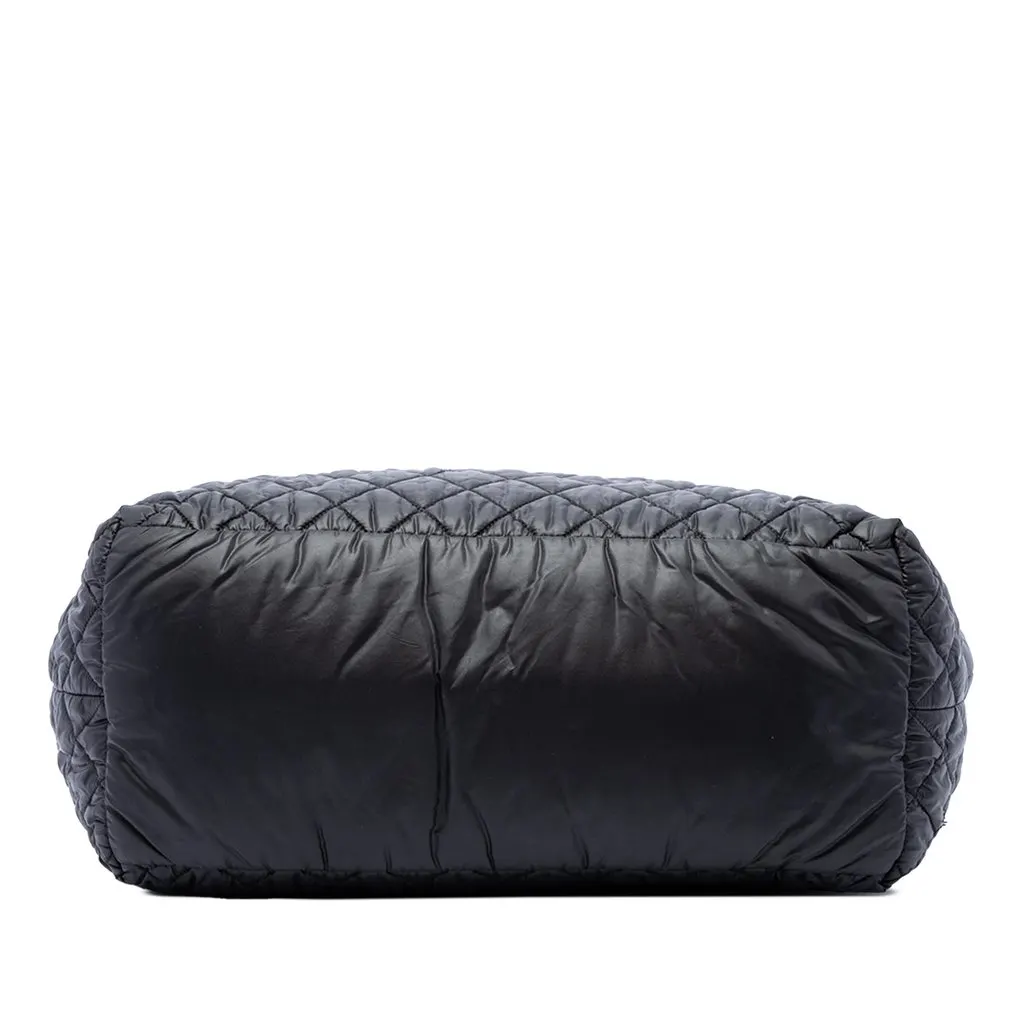 Chanel Medium Quilted Nylon Reversible Coco Cocoon Tote Black Polyamide Very good - Inside View